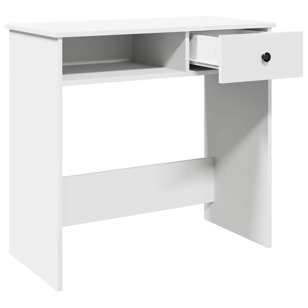 Bureau blanc 80×40×75 cm en bois d'ingénierie