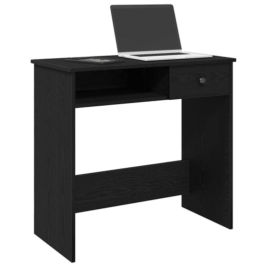 Bureau noir 80x40x75 cm en bois d'ingénierie
