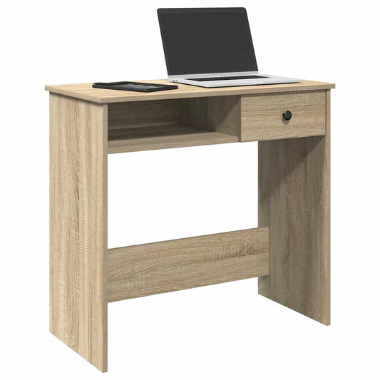 Bureau aspect chêne Sonoma 80x40x75 cm en bois d'ingénierie