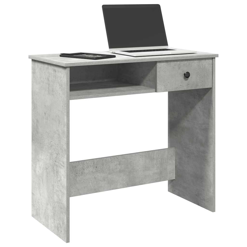 Desk concrete grey 80x40x75 cm wood material