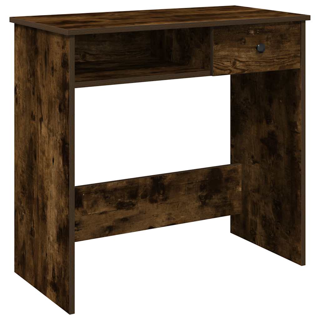 Bureau chêne fumé 80x40x75 cm bois d'ingénierie