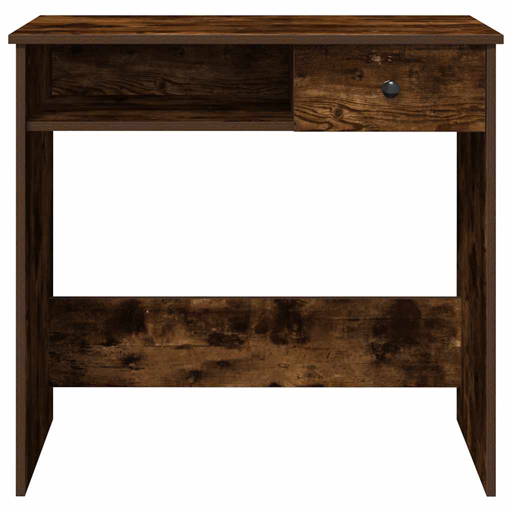 Bureau chêne fumé 80x40x75 cm bois d'ingénierie