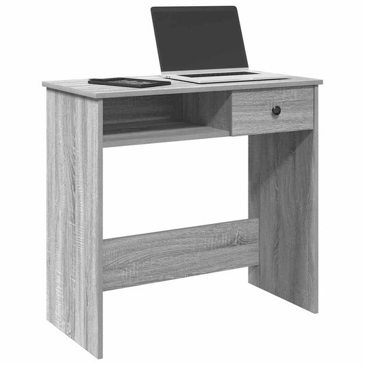 Bureau gris Sonoma 80x40x75 cm aggloméré