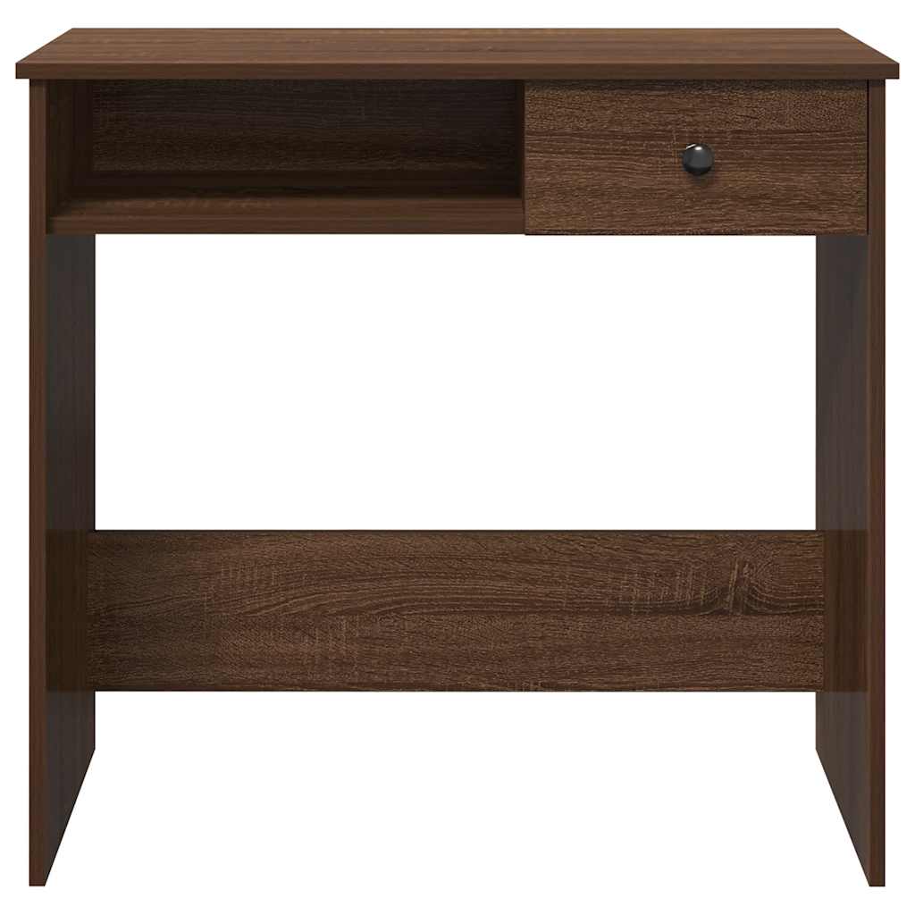 Desk Brown Oak Look 80x40x75 cm Engineered Wood