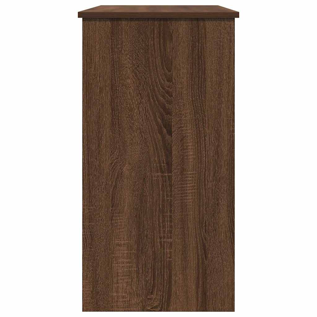 Desk Brown Oak Look 80x40x75 cm Engineered Wood