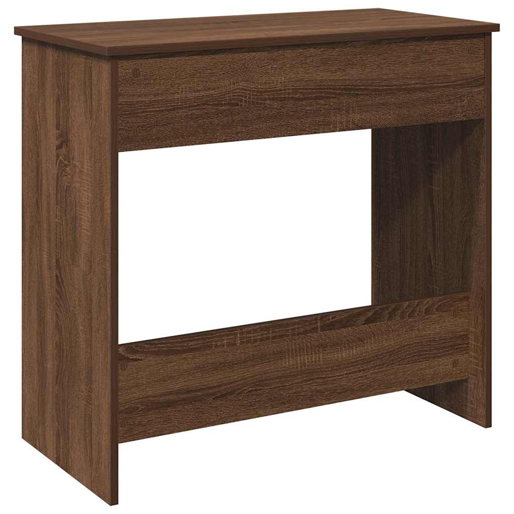 Desk Brown Oak Look 80x40x75 cm Engineered Wood