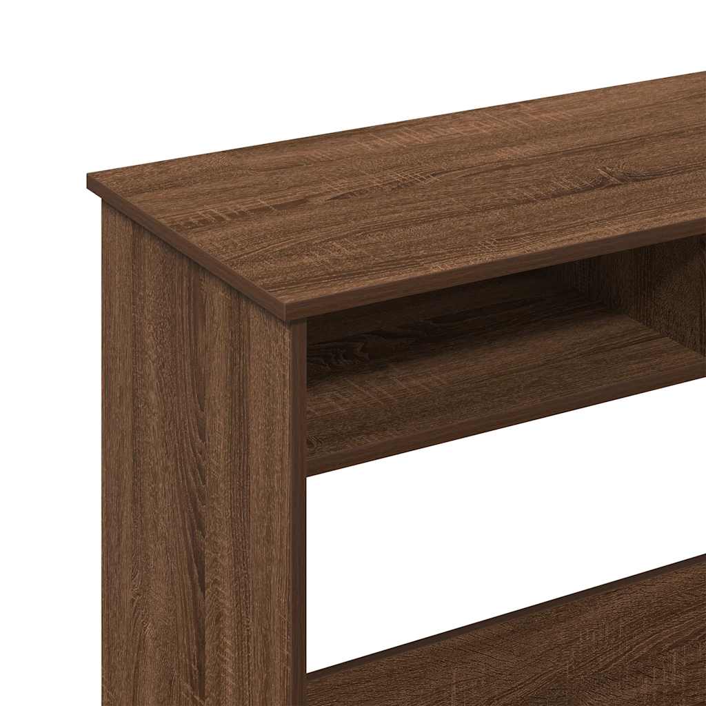 Desk Brown Oak Look 80x40x75 cm Engineered Wood