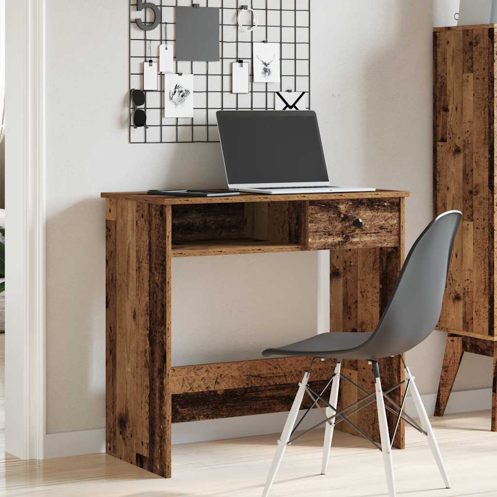 Desk Old Wood Look 80x40x75 cm Engineered Wood
