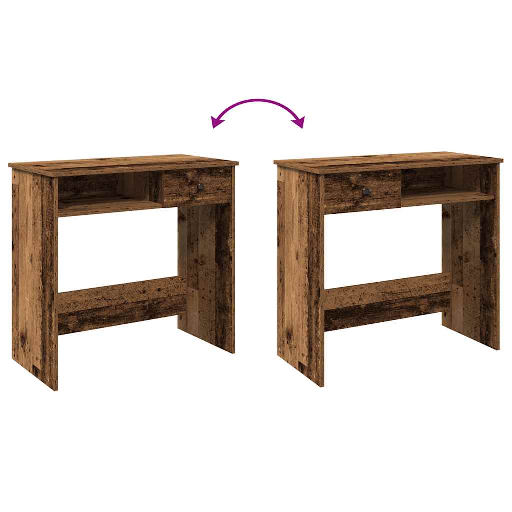 Desk Old Wood Look 80x40x75 cm Engineered Wood