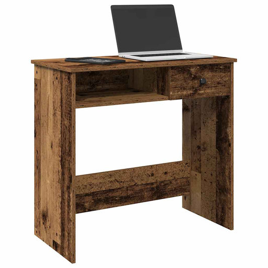 Bureau aspect vieux bois 80x40x75 cm Matériau à base de bois