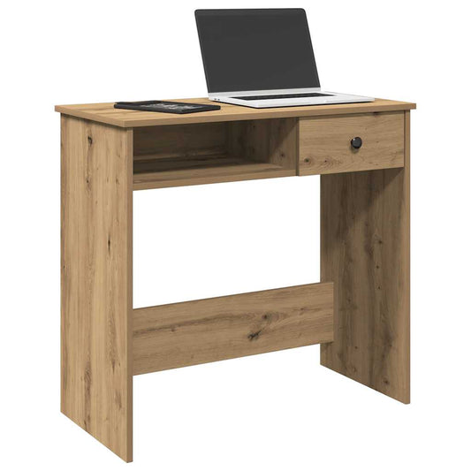 Bureau Chêne artisan 80x40x75 cm Bois d'ingénierie