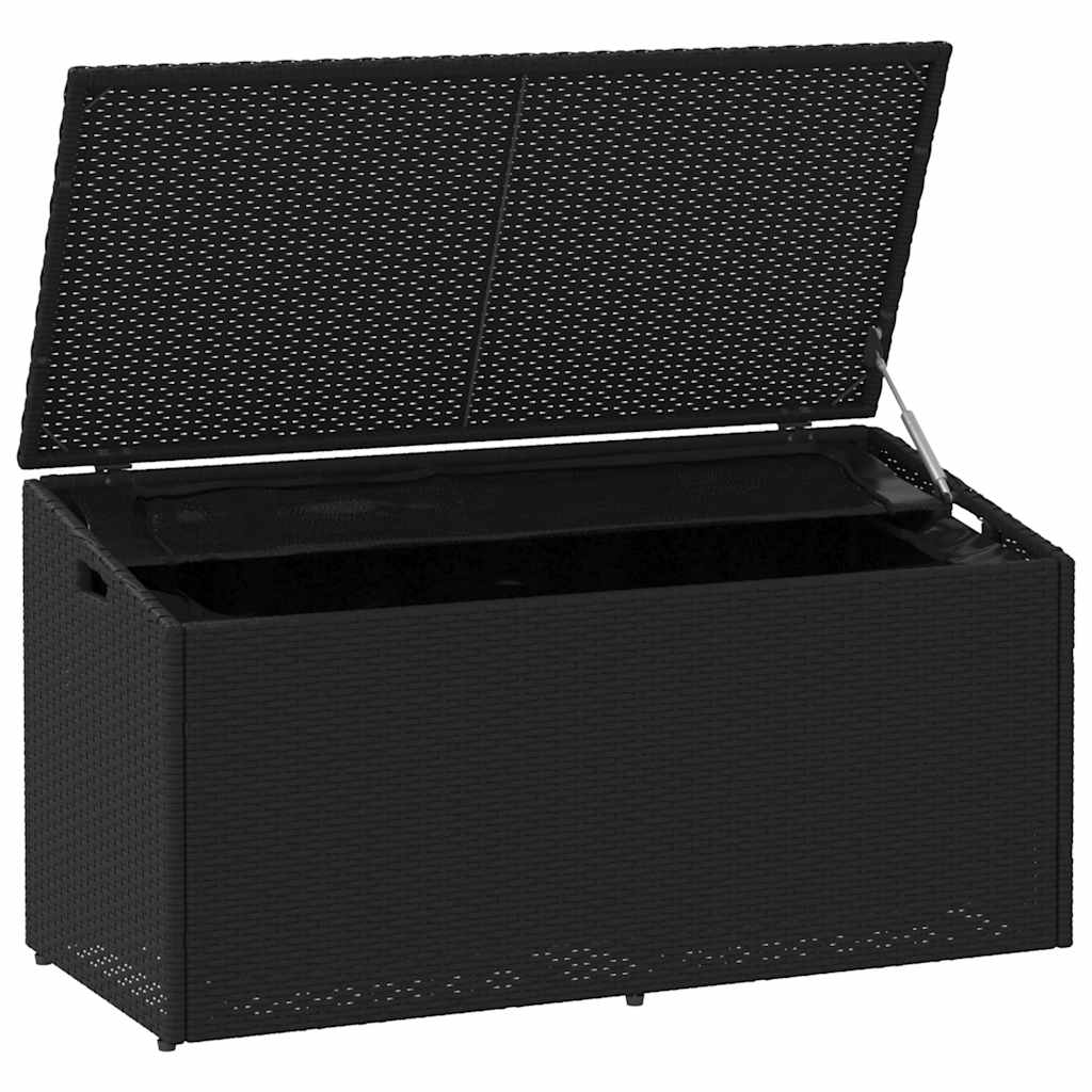 Garten-Aufbewahrungsbox Schwarz 110 x 50 x 58 cm Poly Rattan