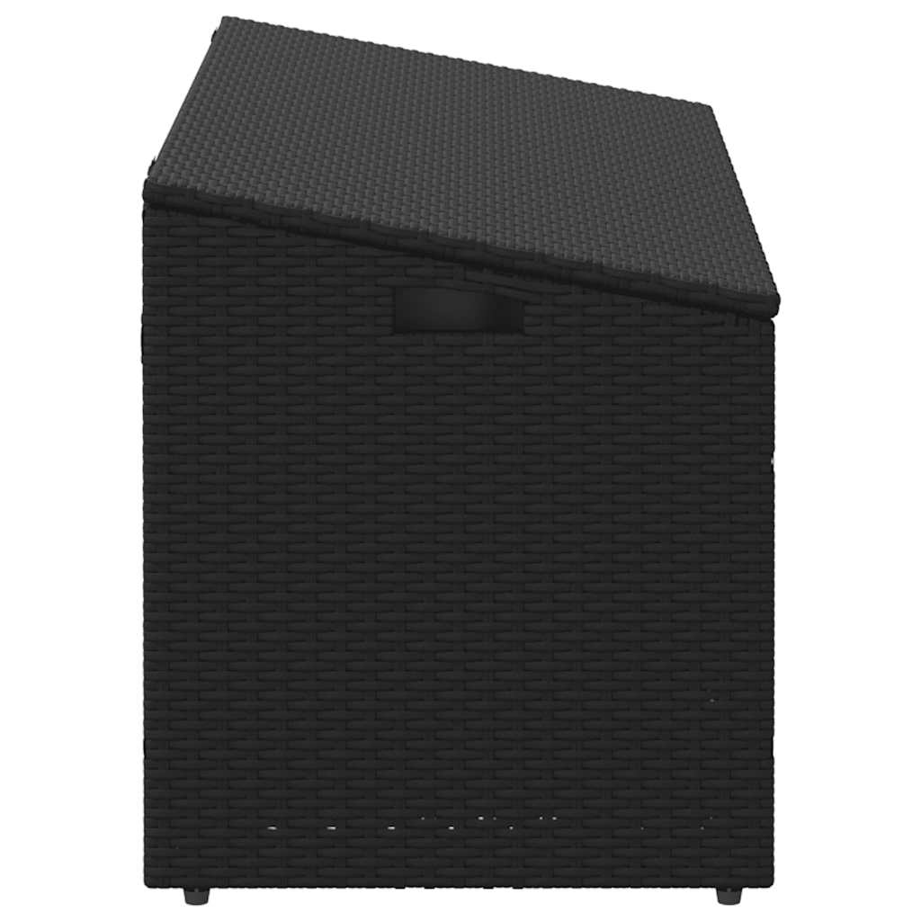 Garten-Aufbewahrungsbox Schwarz 110 x 50 x 58 cm Poly Rattan