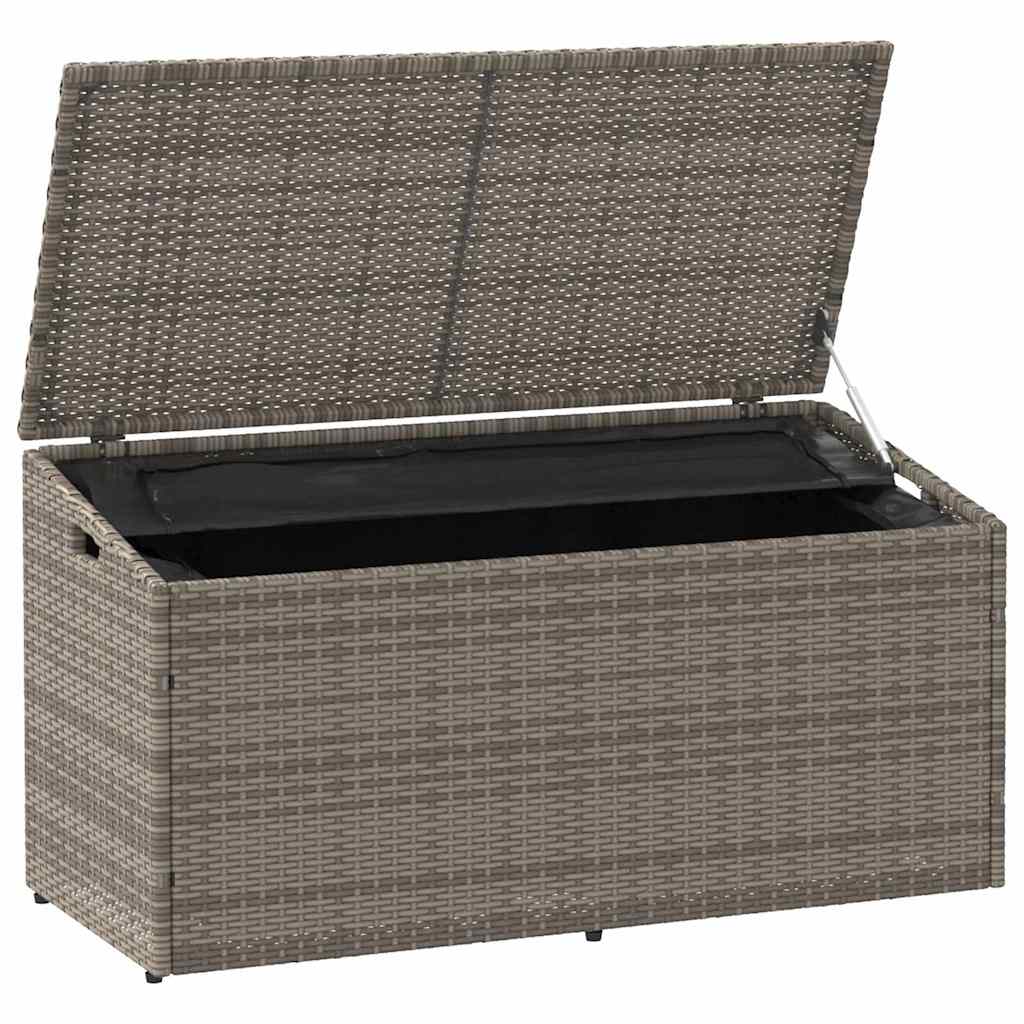 Garten-Aufbewahrungsbox Grau 110 x 50 x 58 cm Poly Rattan