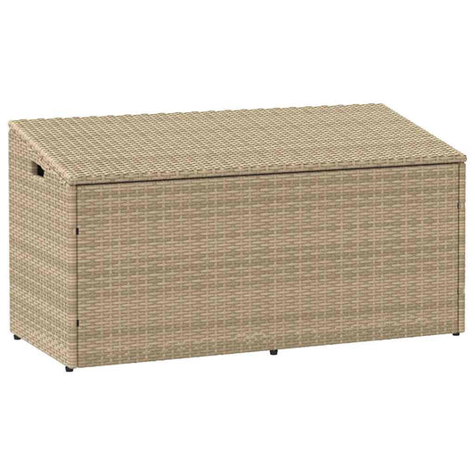 Garten-Aufbewahrungsbox Beige 110 x 50 x 58 cm Poly Rattan
