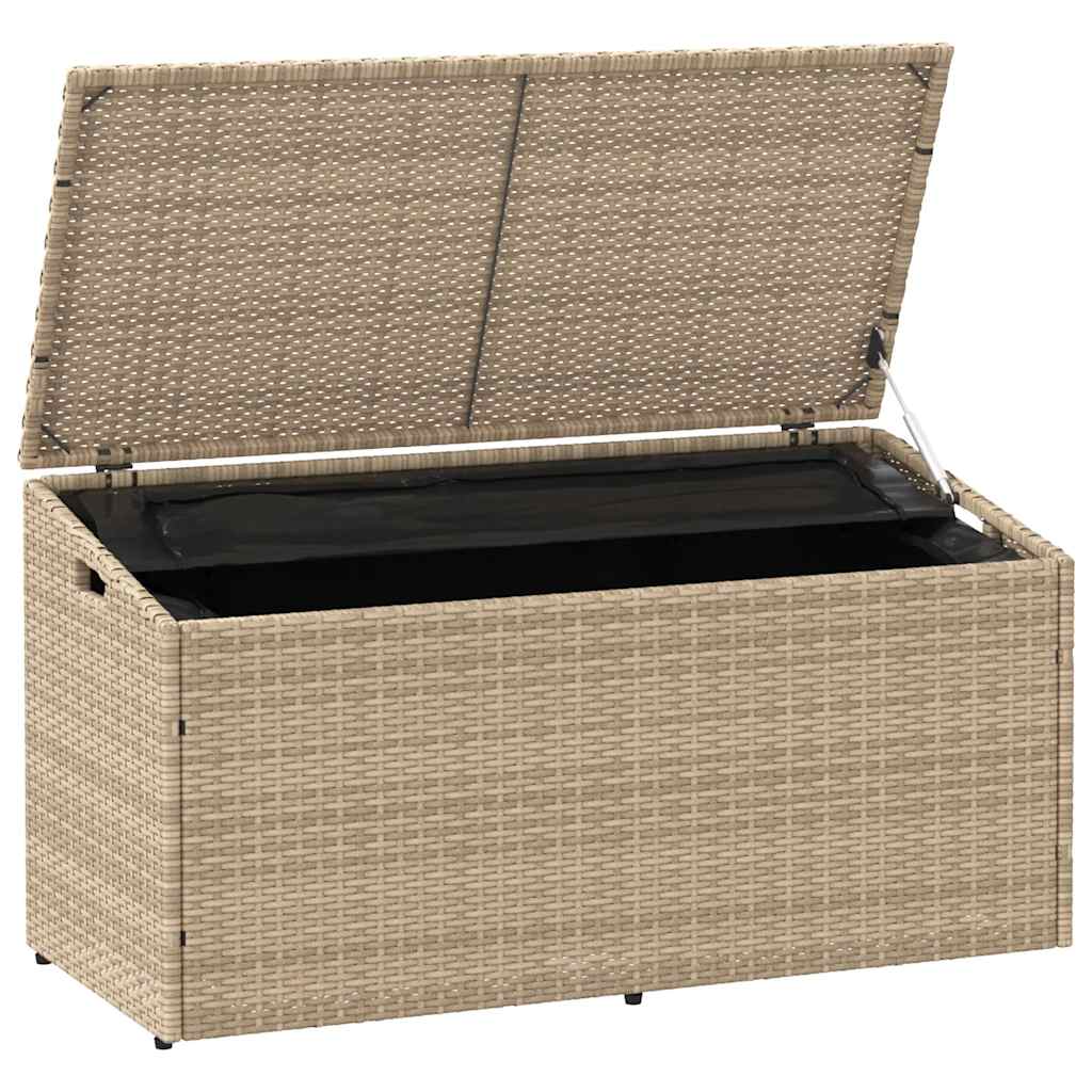 Garten-Aufbewahrungsbox Beige 110 x 50 x 58 cm Poly Rattan
