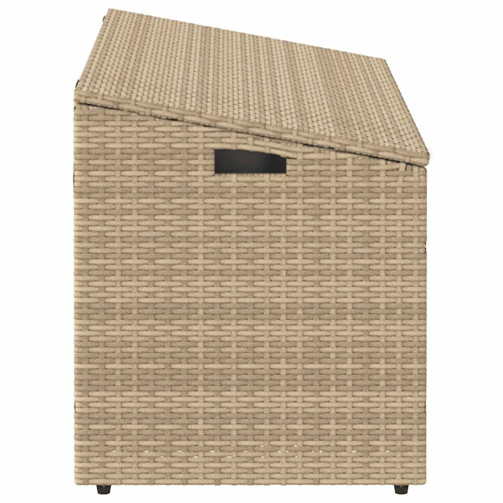 Garten-Aufbewahrungsbox Beige 110 x 50 x 58 cm Poly Rattan