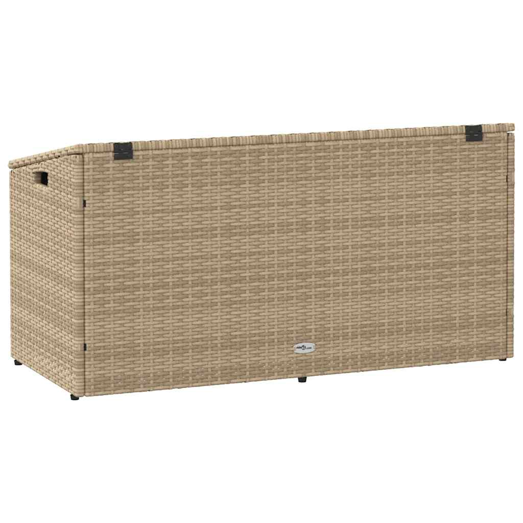 Garten-Aufbewahrungsbox Beige 110 x 50 x 58 cm Poly Rattan