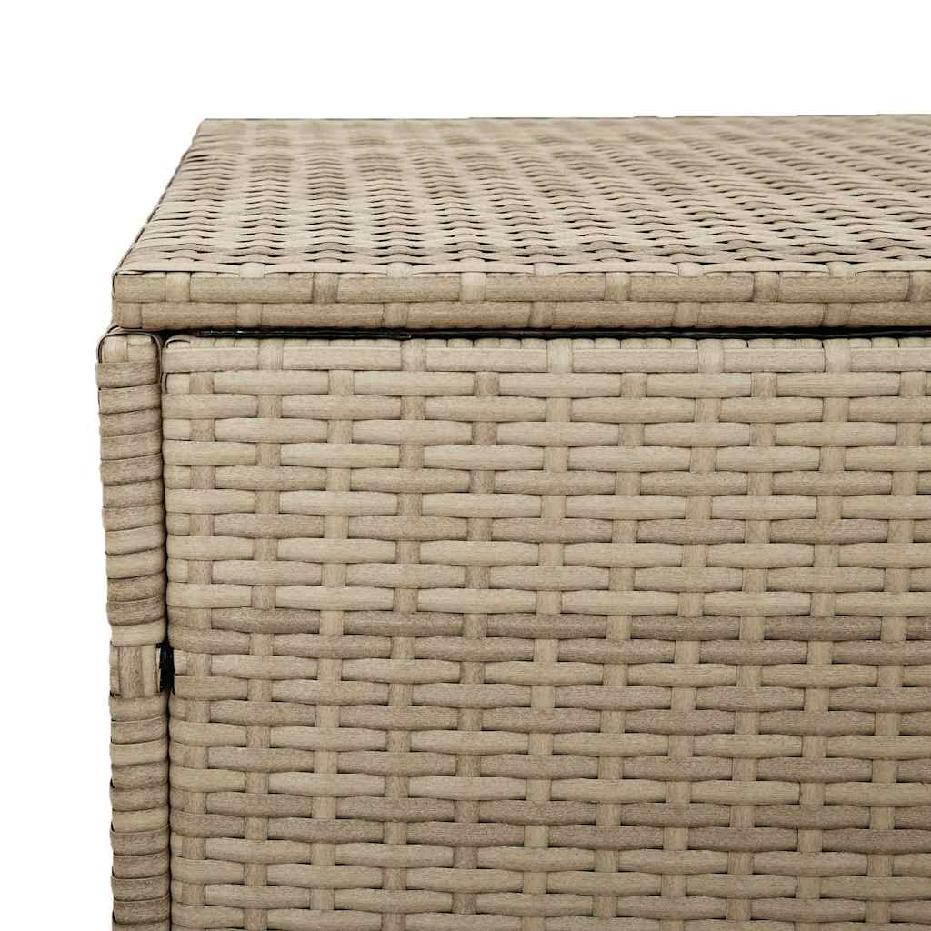 Garten-Aufbewahrungsbox Beige 110 x 50 x 58 cm Poly Rattan