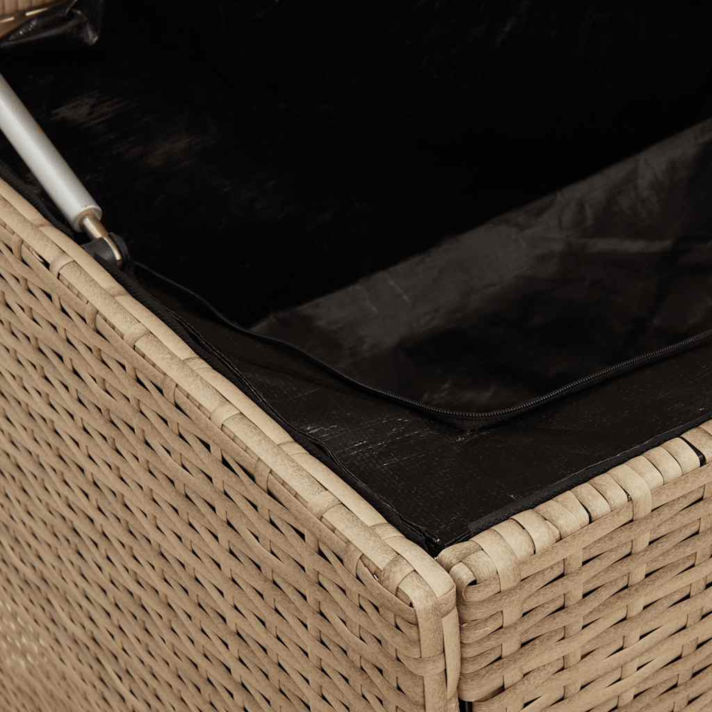 Garten-Aufbewahrungsbox Beige 110 x 50 x 58 cm Poly Rattan