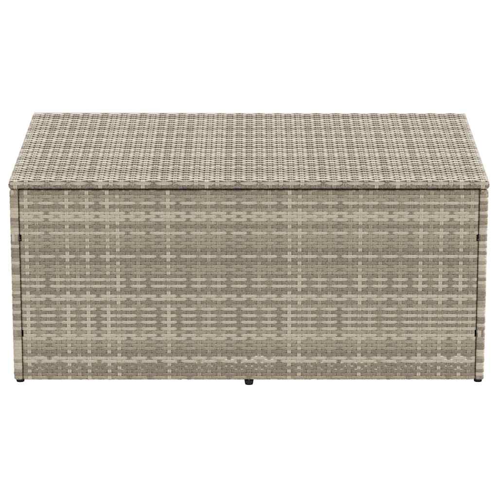 Garten-Auflagenbox Hellgrau 110x50x58 cm Poly Rattan