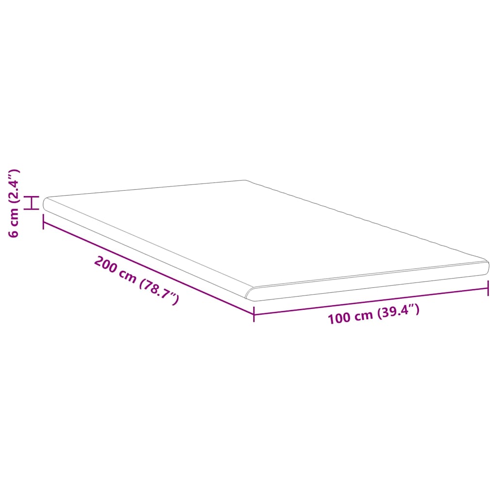 Surmatelas Blanc et Vert 100 x 200 cm Tissu Jacquard