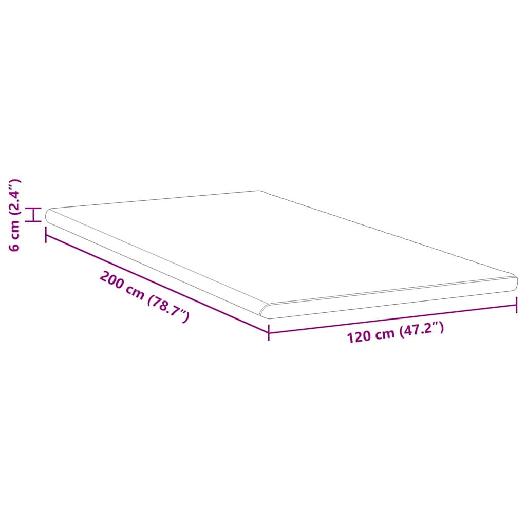 Mattress Topper White and Green 120 x 200 cm Jacquard Fabric