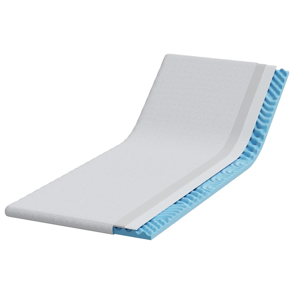 Surmatelas blanc 80 x 200 cm Tissu jacquard
