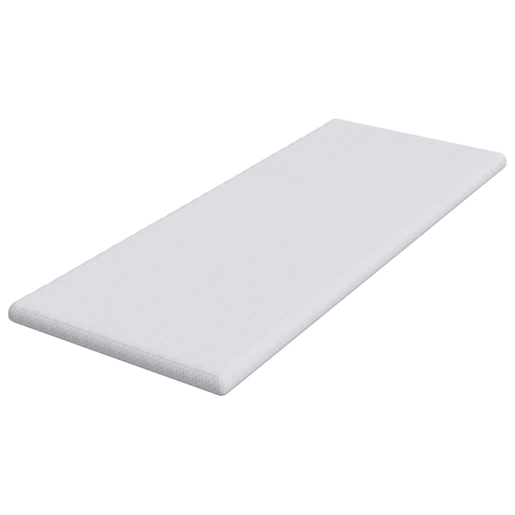 Surmatelas blanc 80 x 200 cm Tissu jacquard