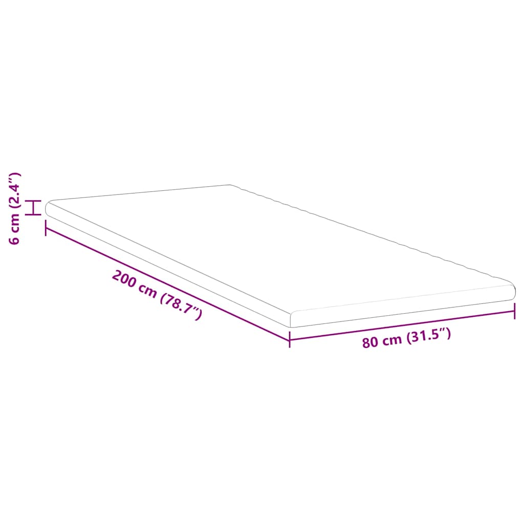 Surmatelas blanc 80 x 200 cm Tissu jacquard