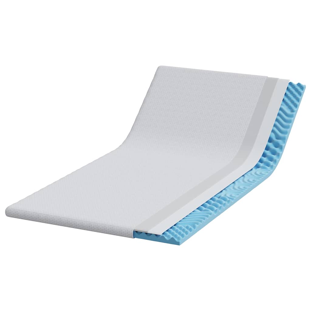 Surmatelas blanc 90 x 190 cm tissu jacquard