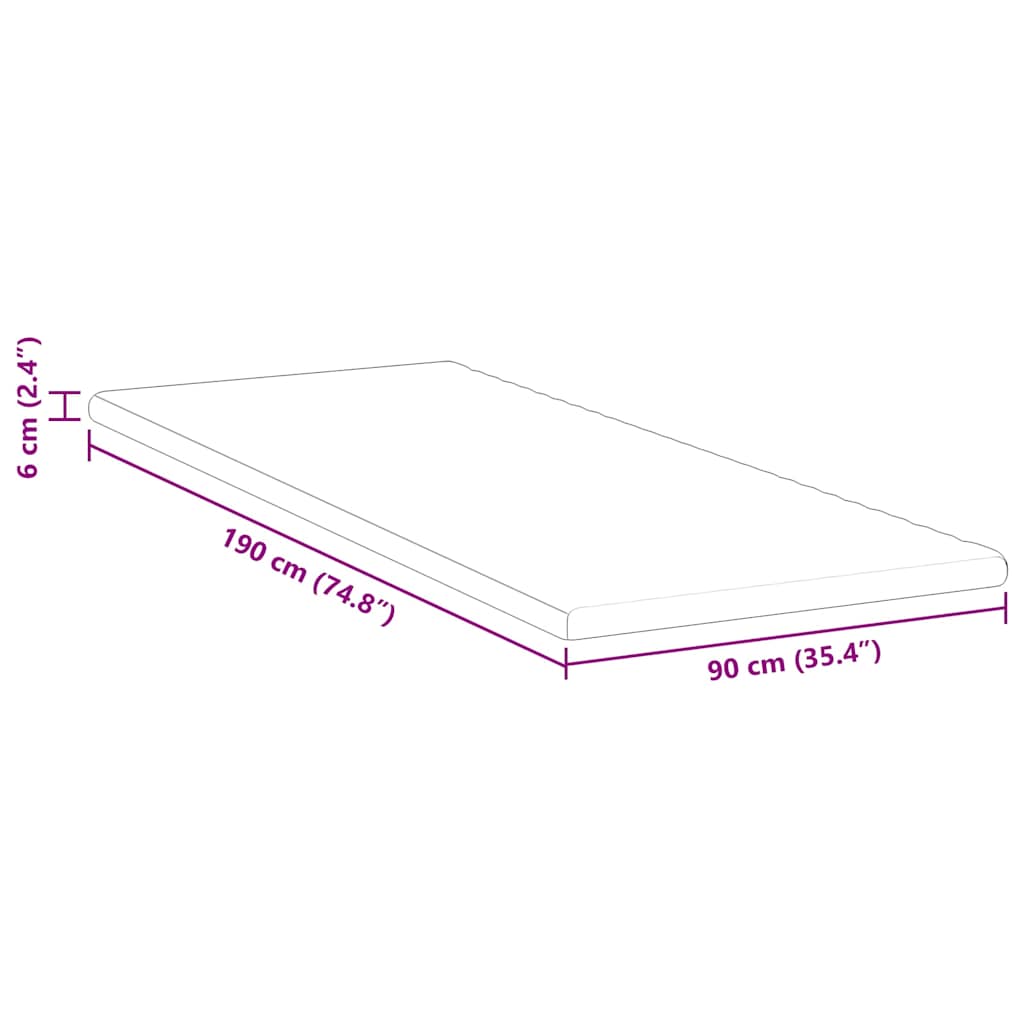 Surmatelas blanc 90 x 190 cm tissu jacquard