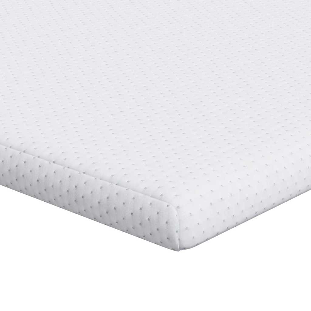 Mattress Topper White 160 x 200 cm Jacquard Fabric
