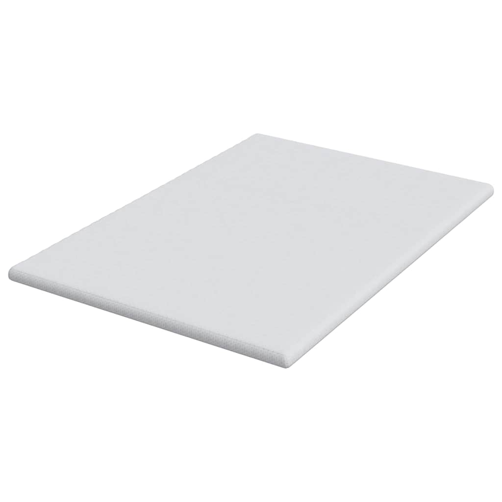 Mattress Topper White 160 x 200 cm Jacquard Fabric