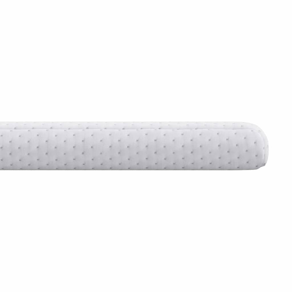 Mattress Topper White 160 x 200 cm Jacquard Fabric