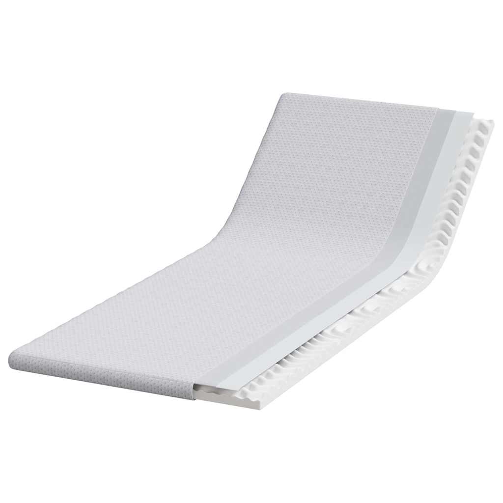 Surmatelas blanc 80 x 200 cm, tissu jacquard