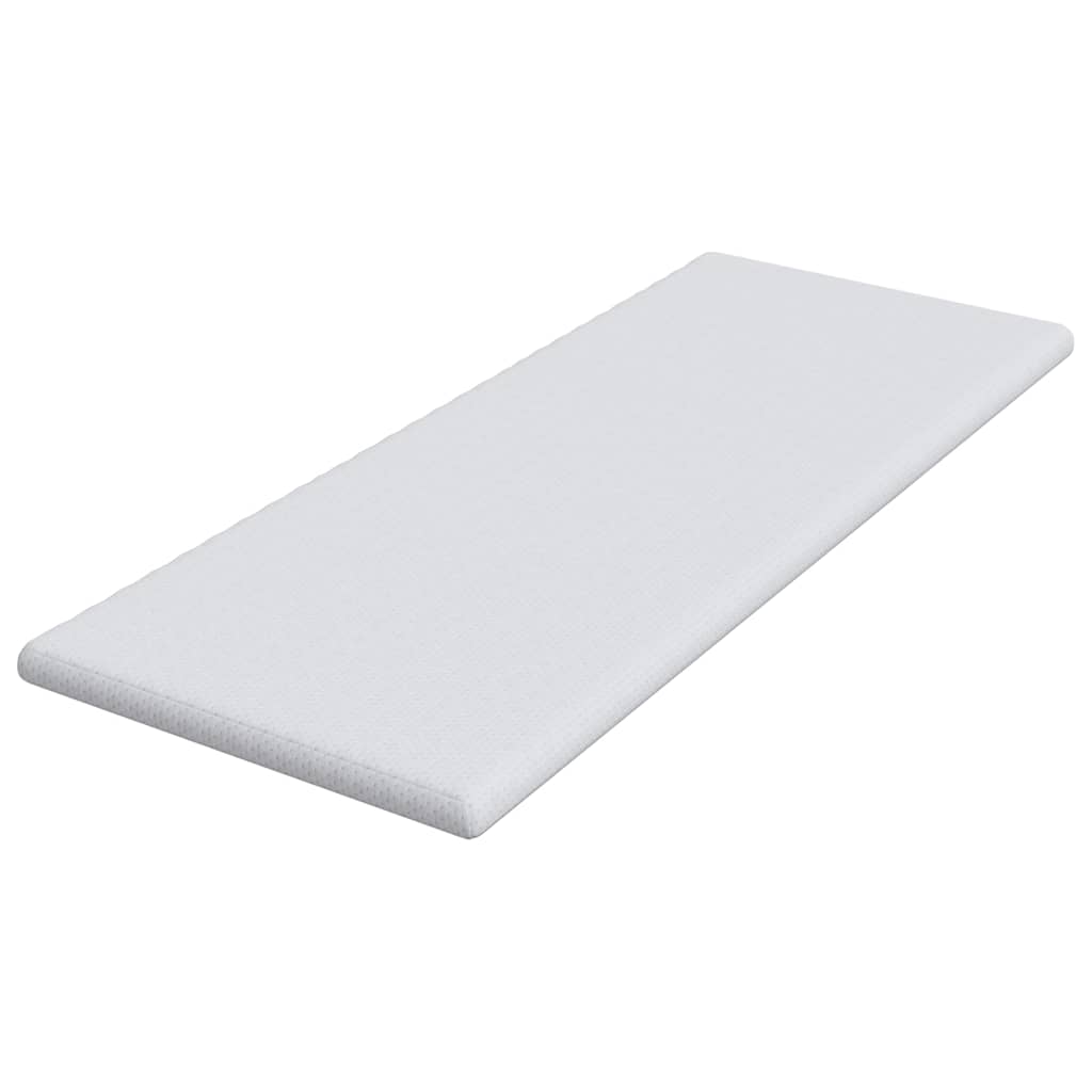 Surmatelas blanc 80 x 200 cm, tissu jacquard