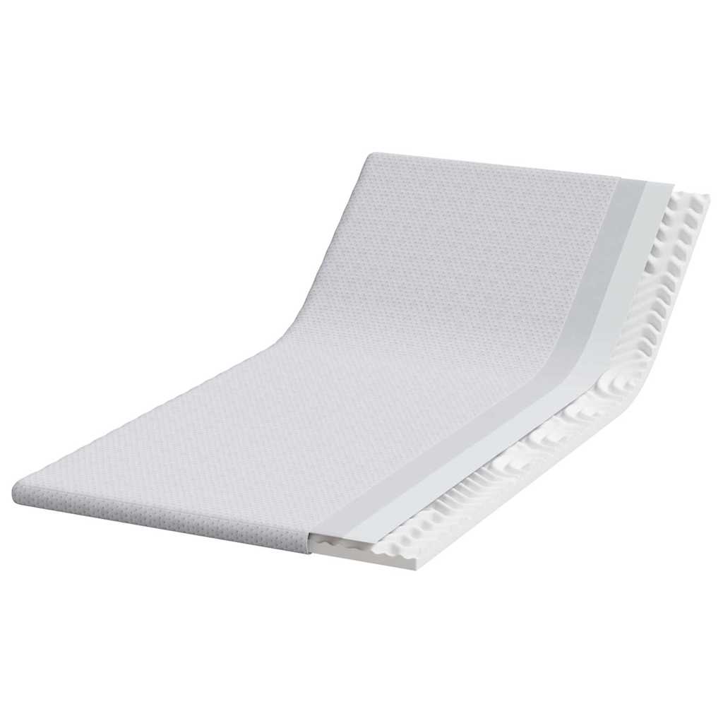 Mattress Topper White 120 x 200 cm Jacquard Fabric