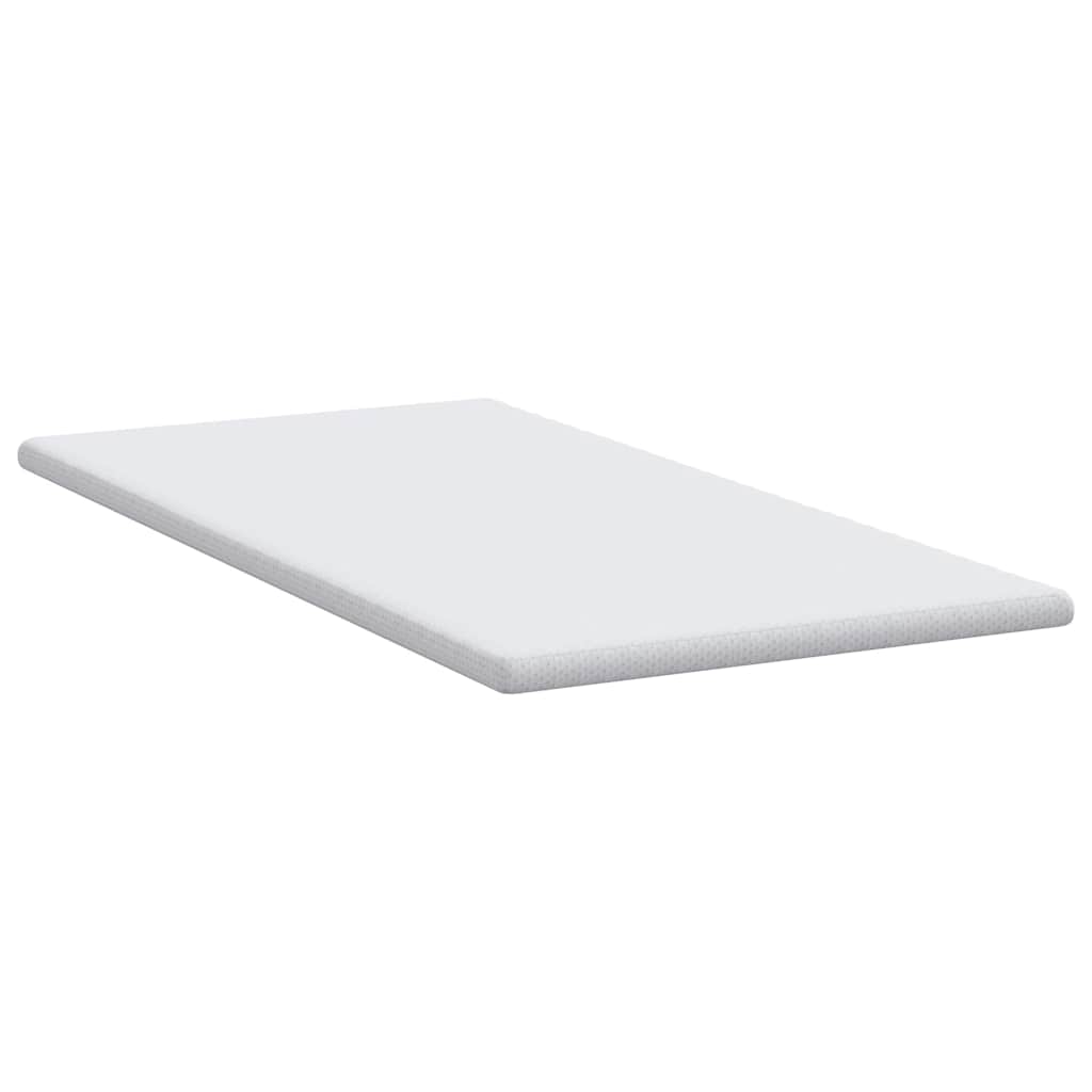 Mattress Topper White 120 x 200 cm Jacquard Fabric