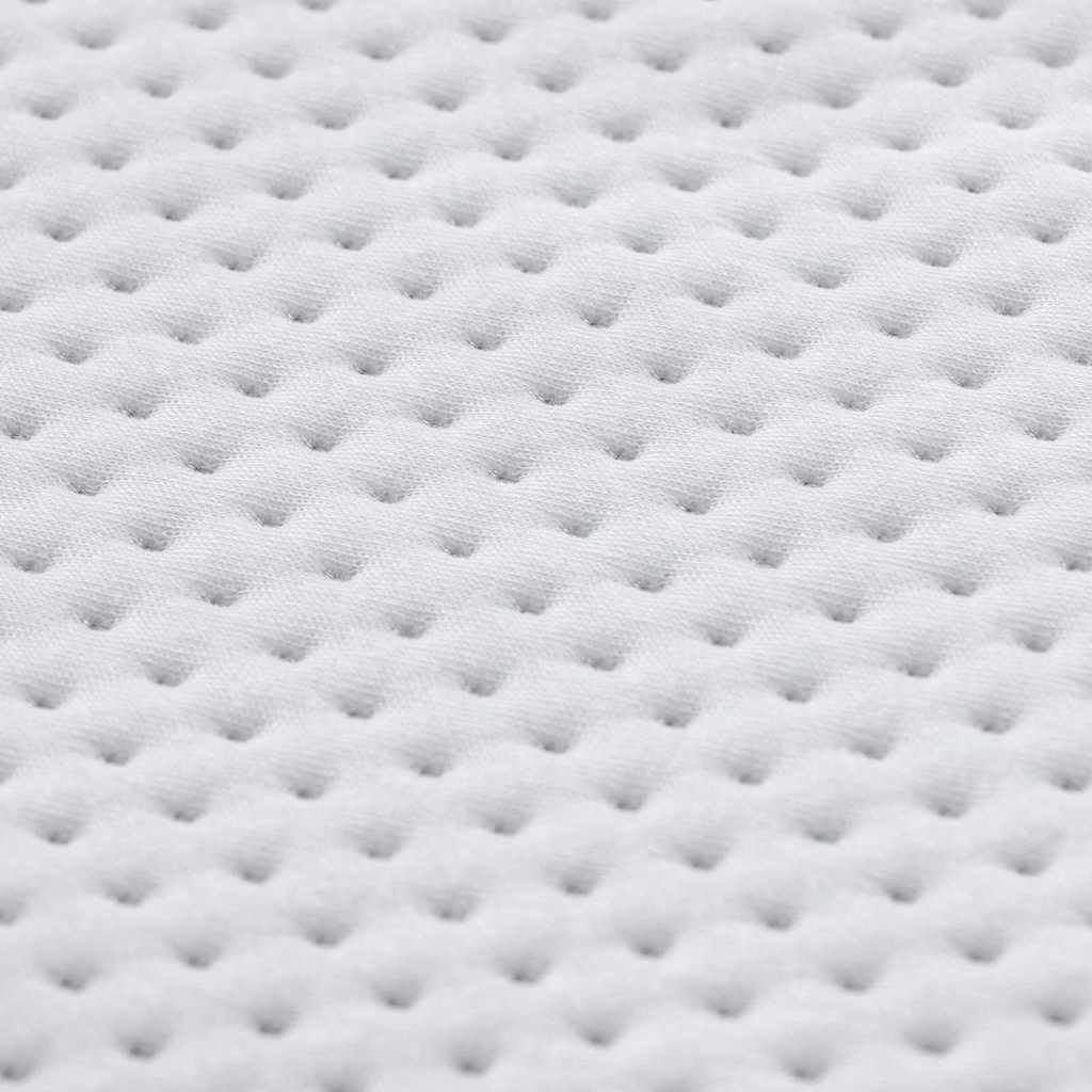 Matratzenauflage Weiß 140 x 190 cm Jacquard Stoff