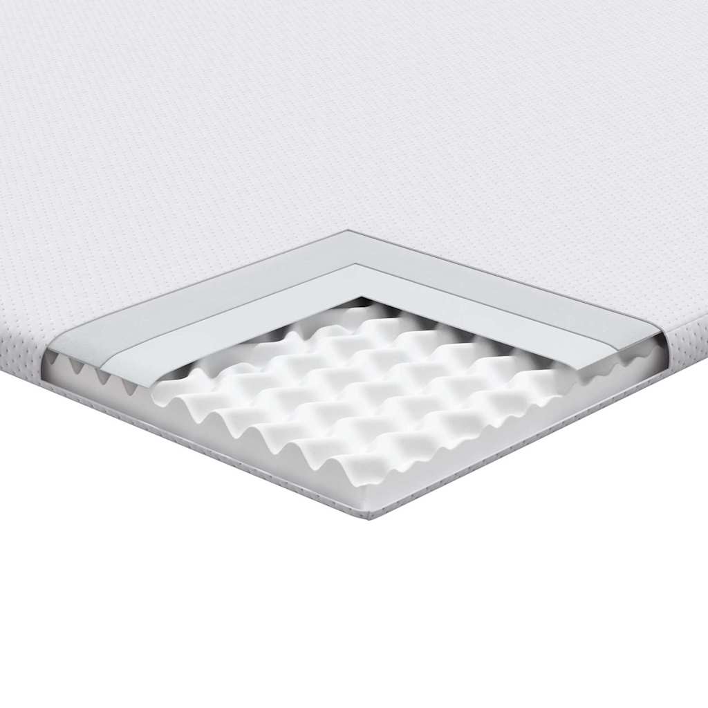 Surmatelas blanc 180 x 200 cm tissu jacquard