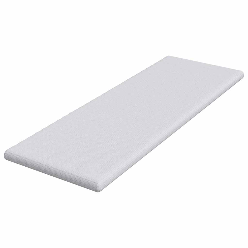 Matratzenauflage Weiß 70 x 200 cm Jacquard Stoff