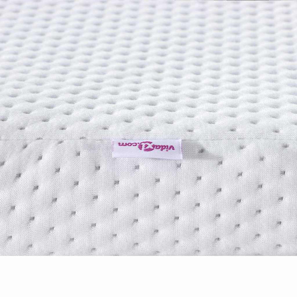 Surmatelas Blanc 160 x 200 cm Tissu Jacquard