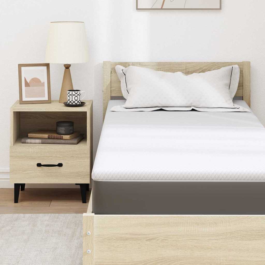 Surmatelas Blanc 80 x 200 cm Tissu Jacquard