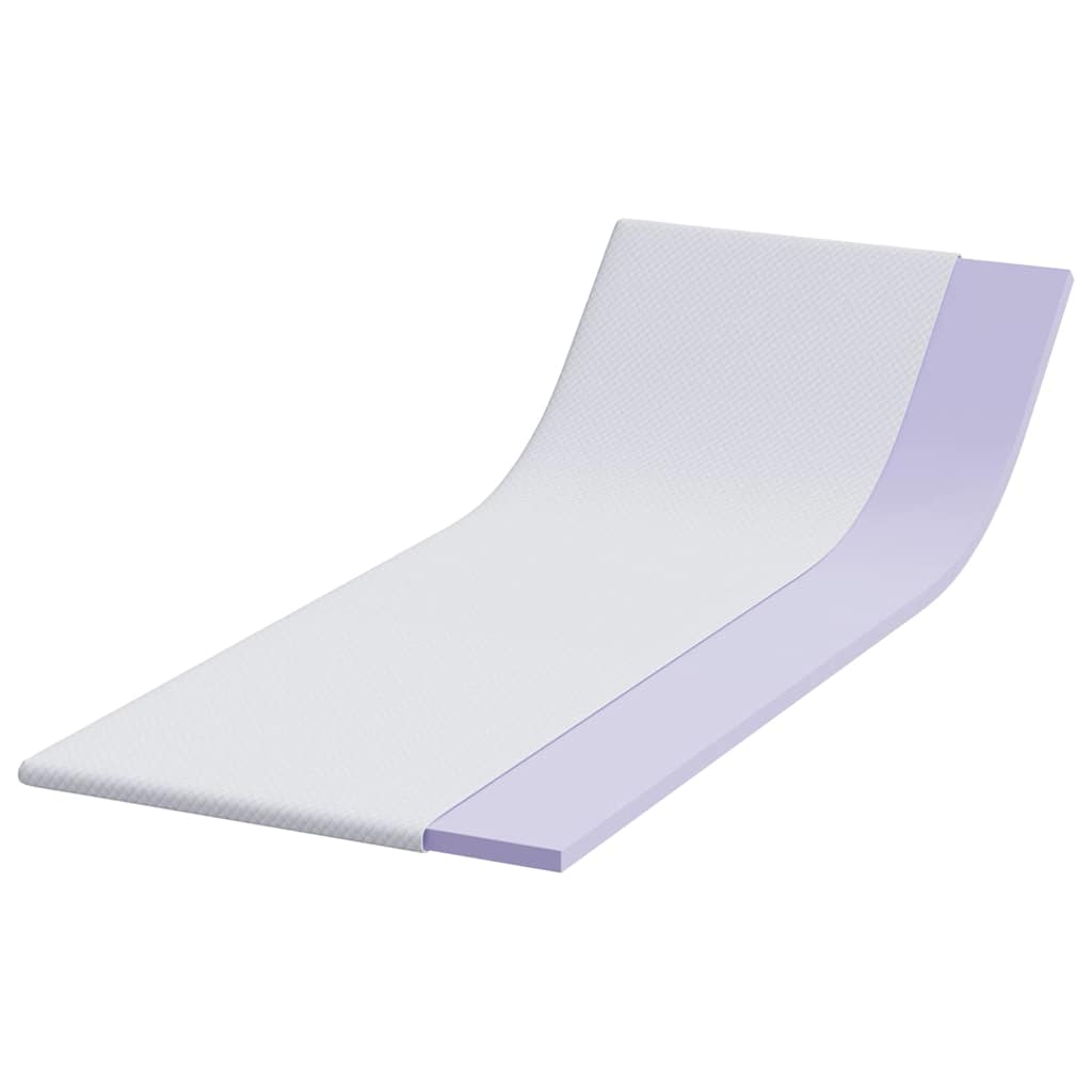 Surmatelas Blanc 80 x 200 cm Tissu Jacquard