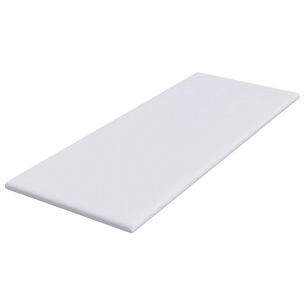 Surmatelas Blanc 80 x 200 cm Tissu Jacquard