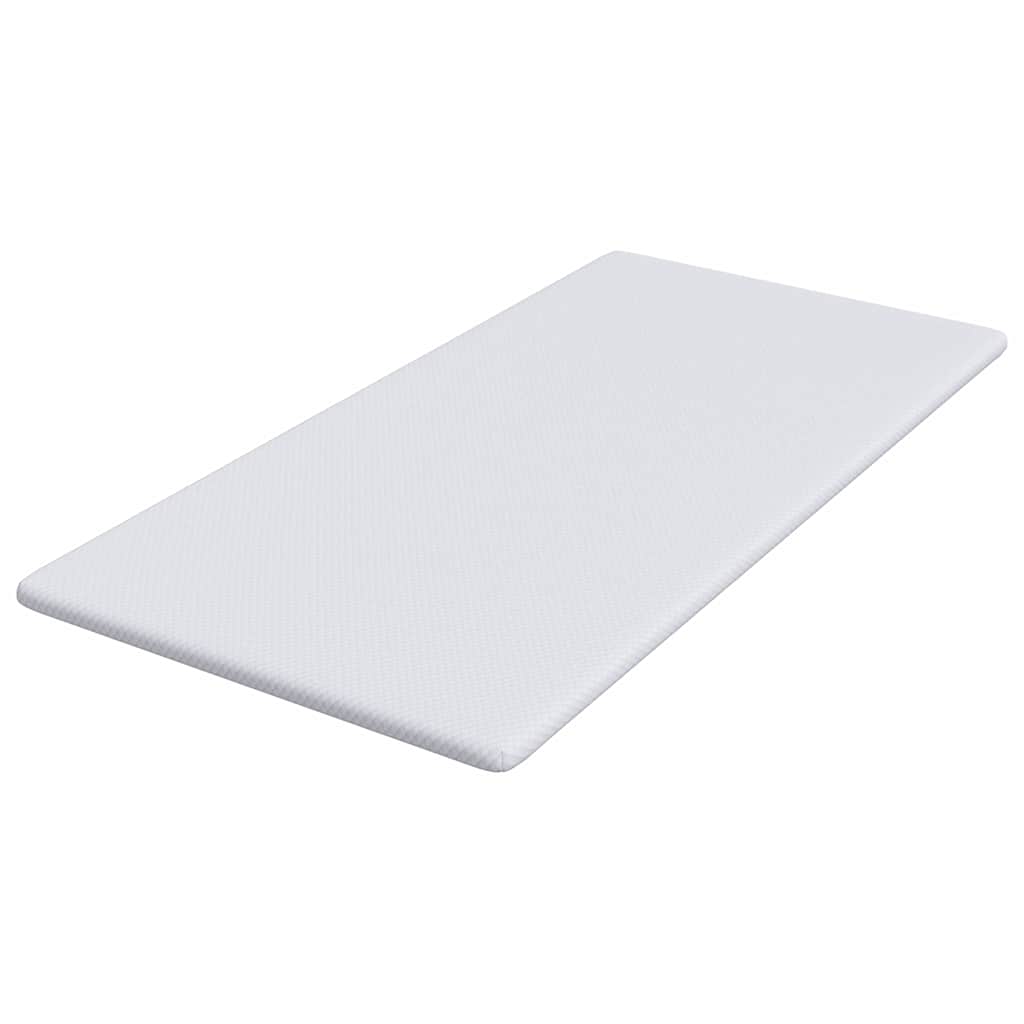 Surmatelas blanc 100 x 200 cm Tissu Jacquard