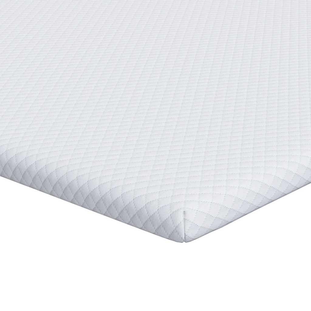 Matratzenauflage Weiß 140 x 190 cm Jacquard Stoff