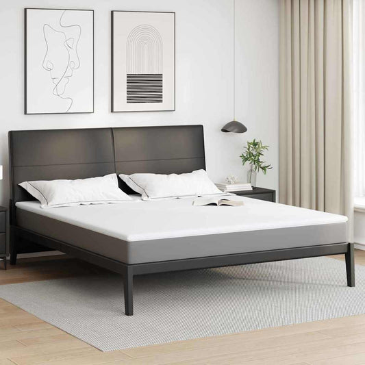 Matratzenauflage Weiß 200 x 200 cm Jacquard Stoff