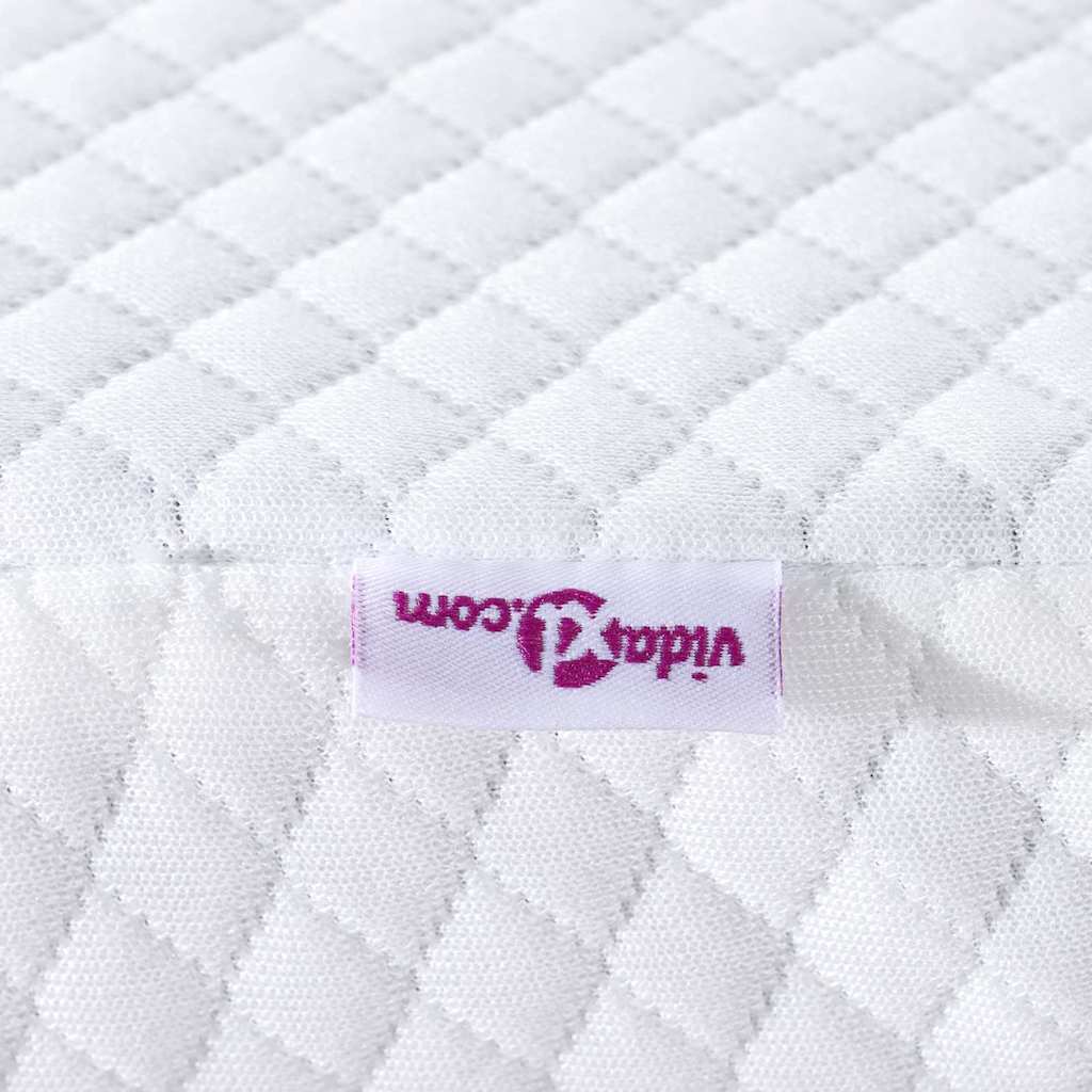 Matratzenauflage Weiß 70 x 200 cm Jacquard Stoff